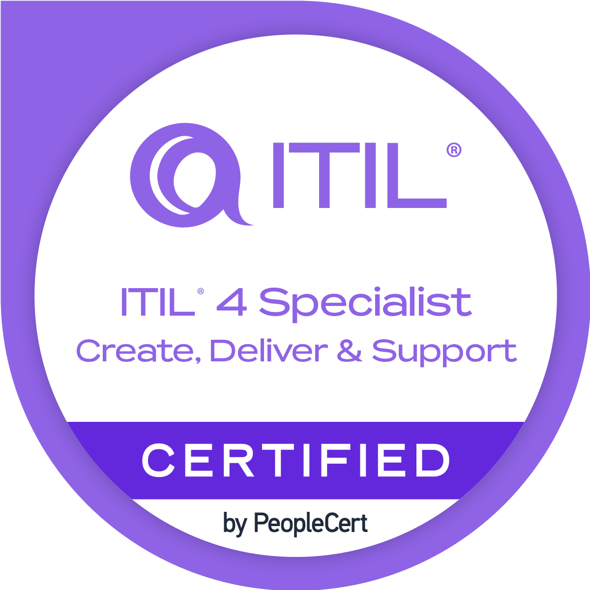 ITIL 4 SCD badge